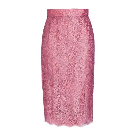 NWT Dolce & Gabbana Lace Knee Sheath Brocade Midi Pencil Skirt IT 38 US XS - Picture 8 of 11